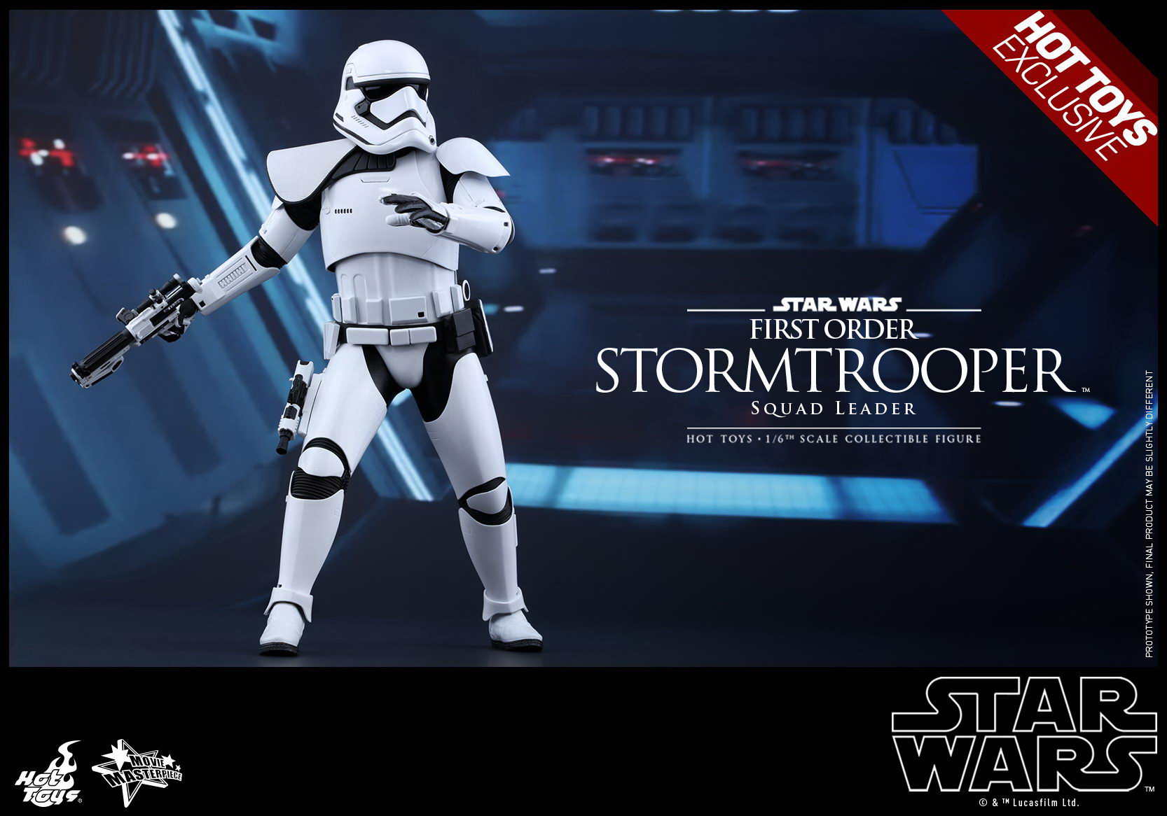 Hot Toys倾力制作星球大战第七步曲《星球大战7:原力觉醒》全球首个First Order Stormtrooper Squad Leader 1/6比例珍藏人偶 (TRU Exclusive版本),现在正式于香港尖沙咀海运大厦玩具反斗城「Star Wars Force Friday」午夜首卖派对独家现货发售,限量仅300个! 风靡全球的传奇科幻电影《星球大战:原力觉醒》,将于12月经典回归!为了让粉丝们抢先体验原力的强大威力, Hot Toys倾力製作星球大战第七步曲《星球大战:原力觉醒》全球首个F