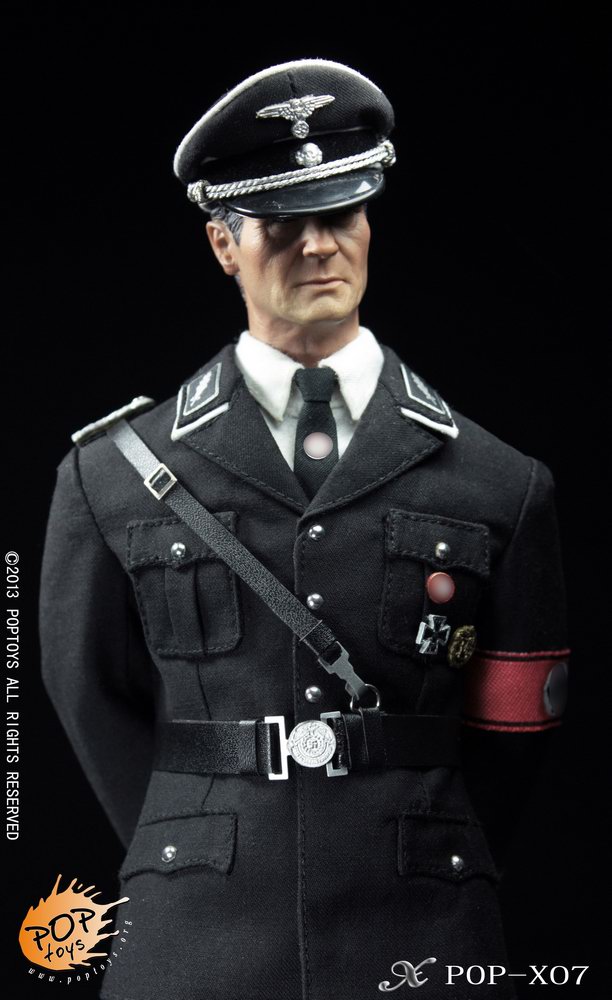 poptoys x07 型系列 二战德军黑色军官服饰套装 男款